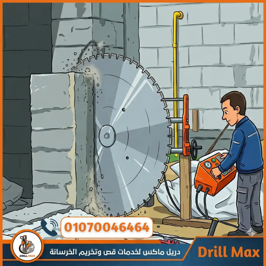 خدماتنا 5 منشار جداري ل قص الخرسانة بدقة لعمل تعديل معماري